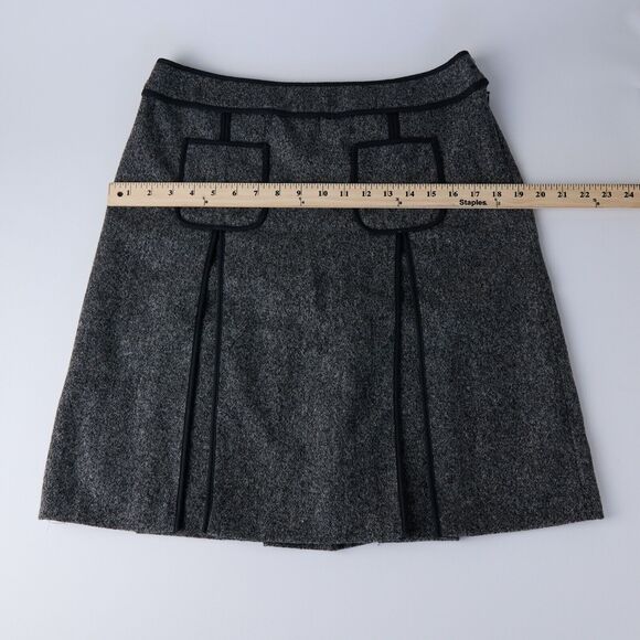 Cerruti 1881 A-Line Skirt Womens 10 Wool Academia Minimalist Office Siren Y2K - Picture 4 of 7